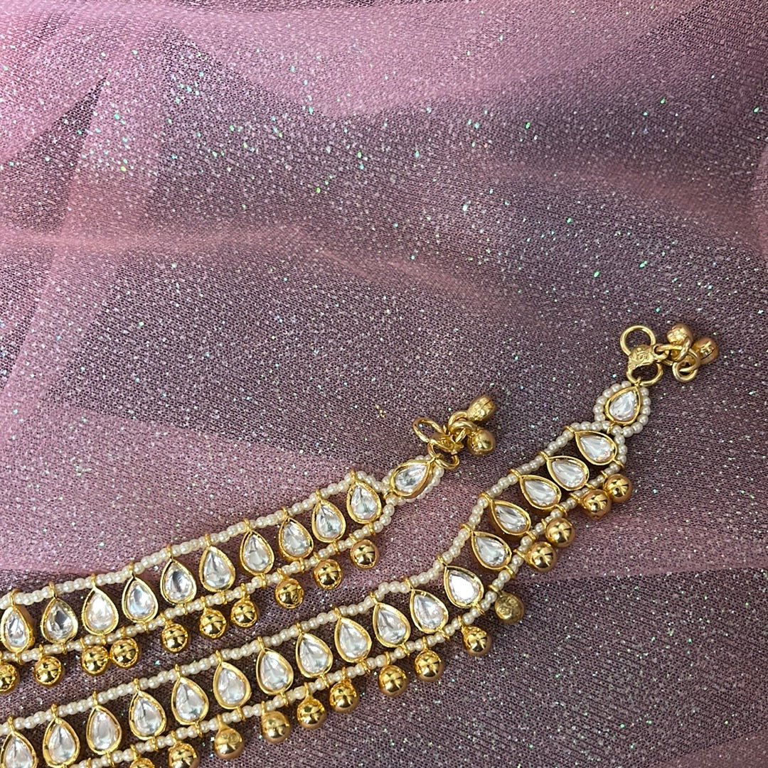 FMC1137 - Uncut Kundan Anklets