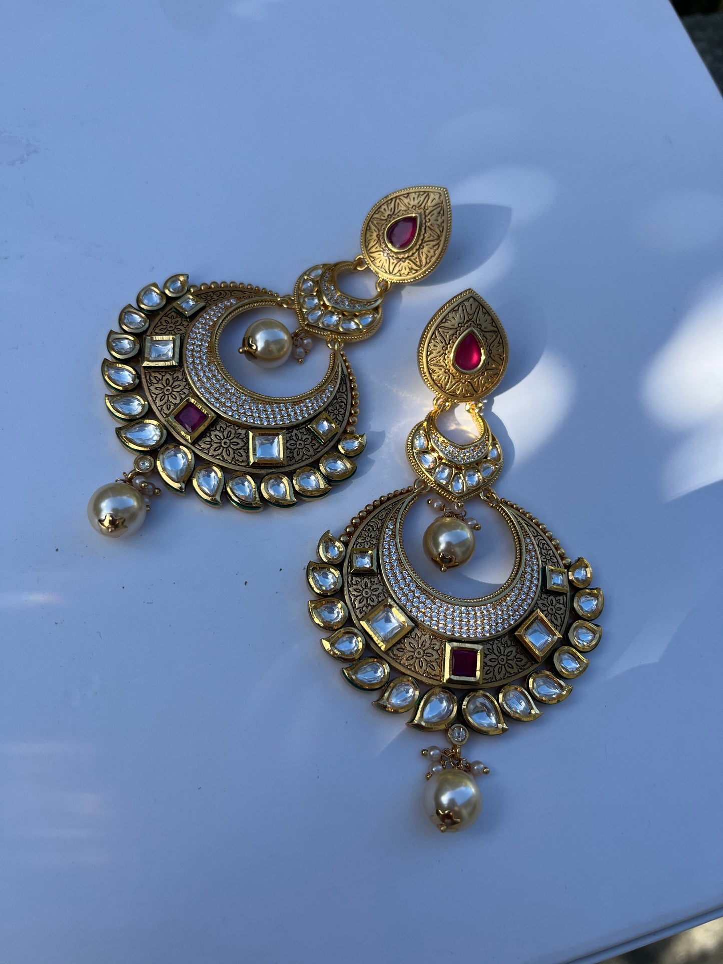 FMC189 - Uncut Kundan Earrings