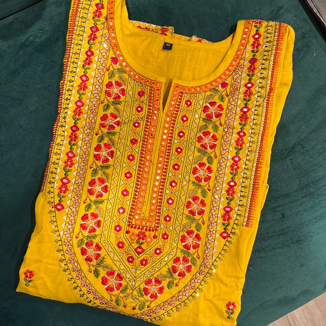 FMC010 - Cotton Embroidered Kurti -40% OFF