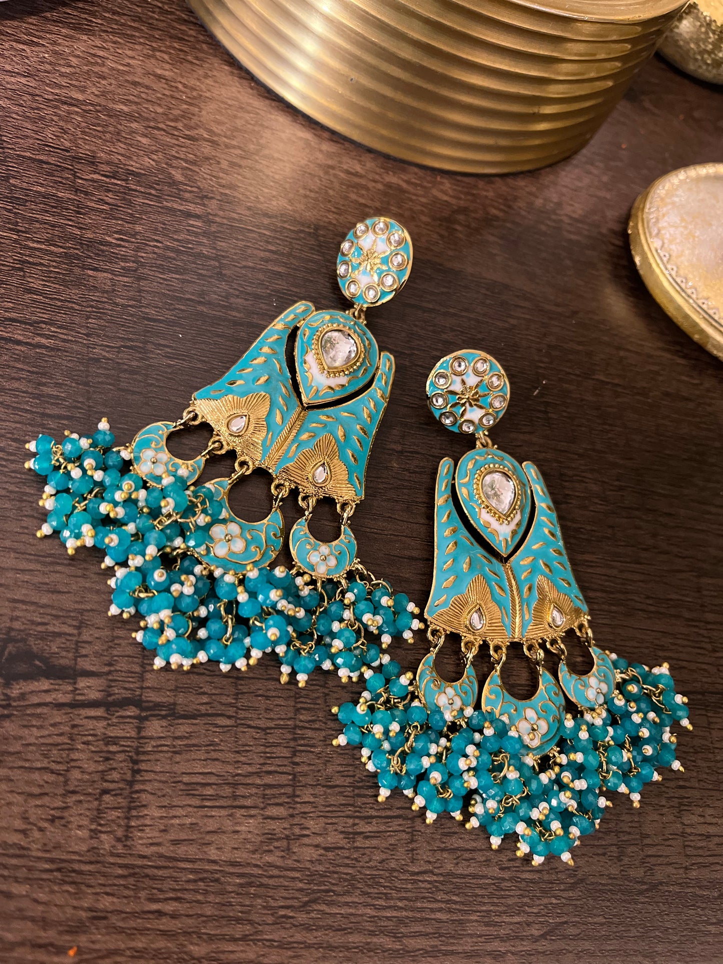 FMC008 - Kundan Earrings - $9 OFF