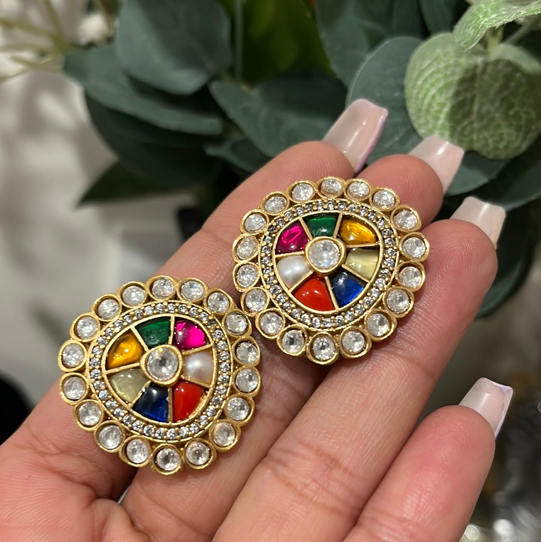 FMC164 - Pachi Kundan Stud Earrings