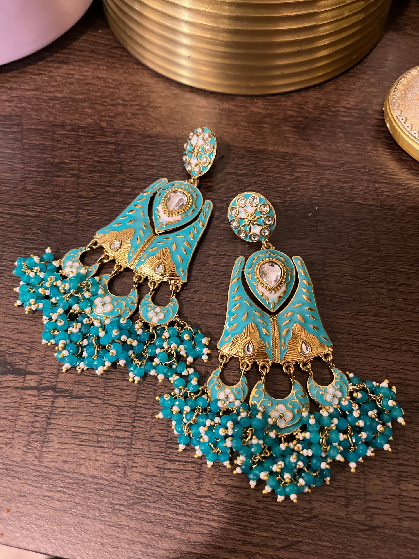 FMC008 - Kundan Earrings - $9 OFF