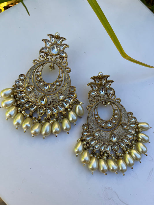 FMC111 - Kundan Earrings - $8 OFF