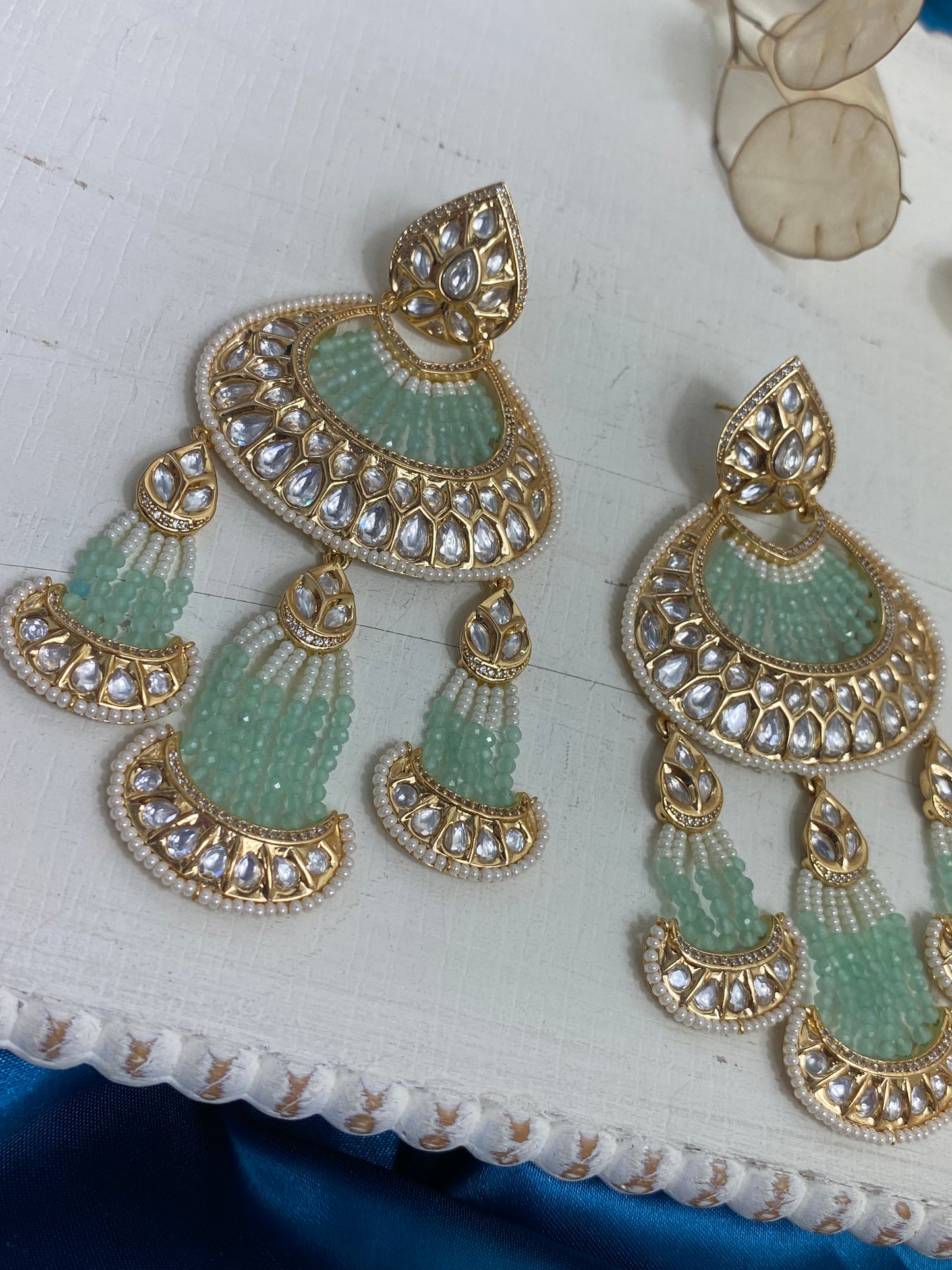 FMC121 - Uncut Kundan Earrings - $33 OFF