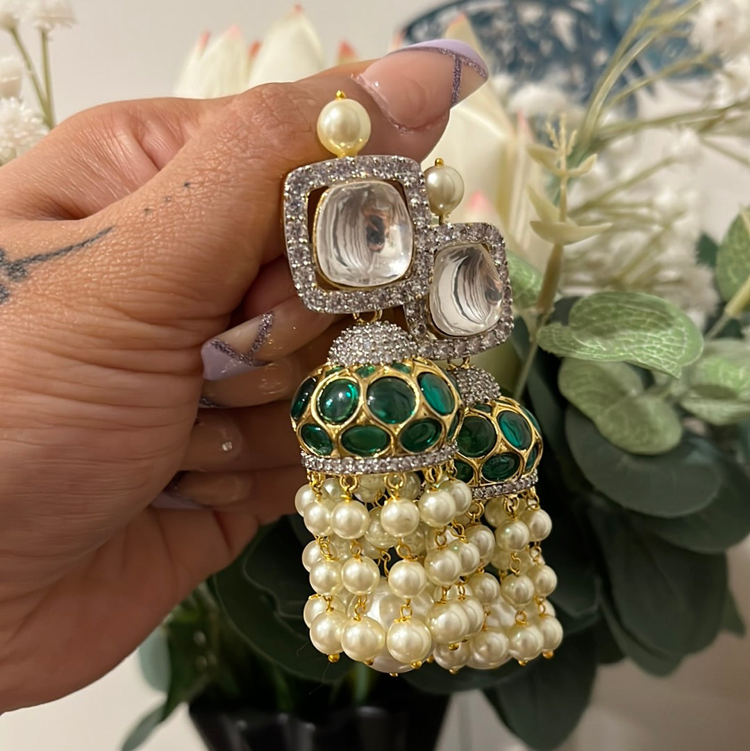 FMC119 - Uncut Kundan Earrings