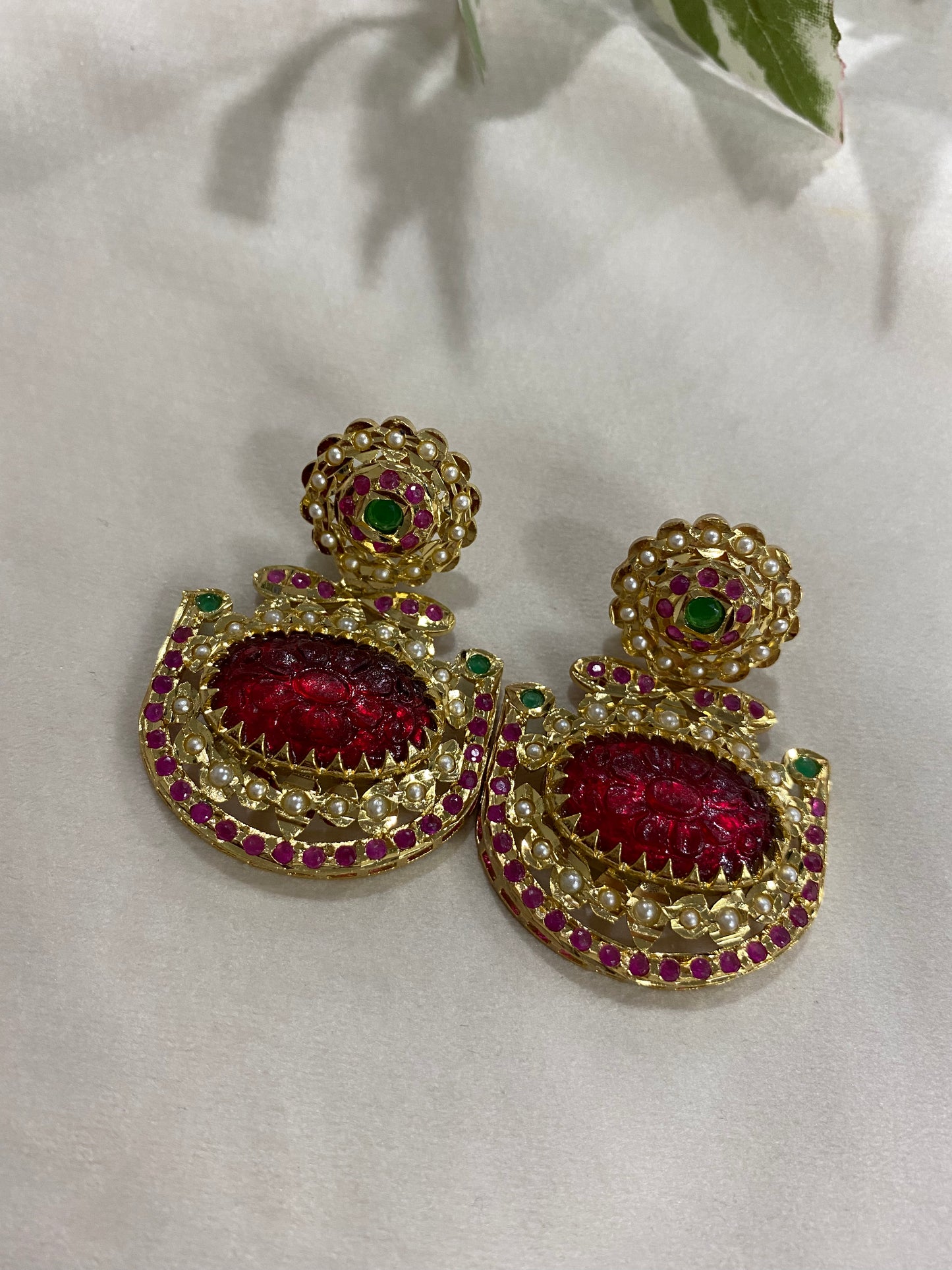 Jamvari - Jadau Earrings