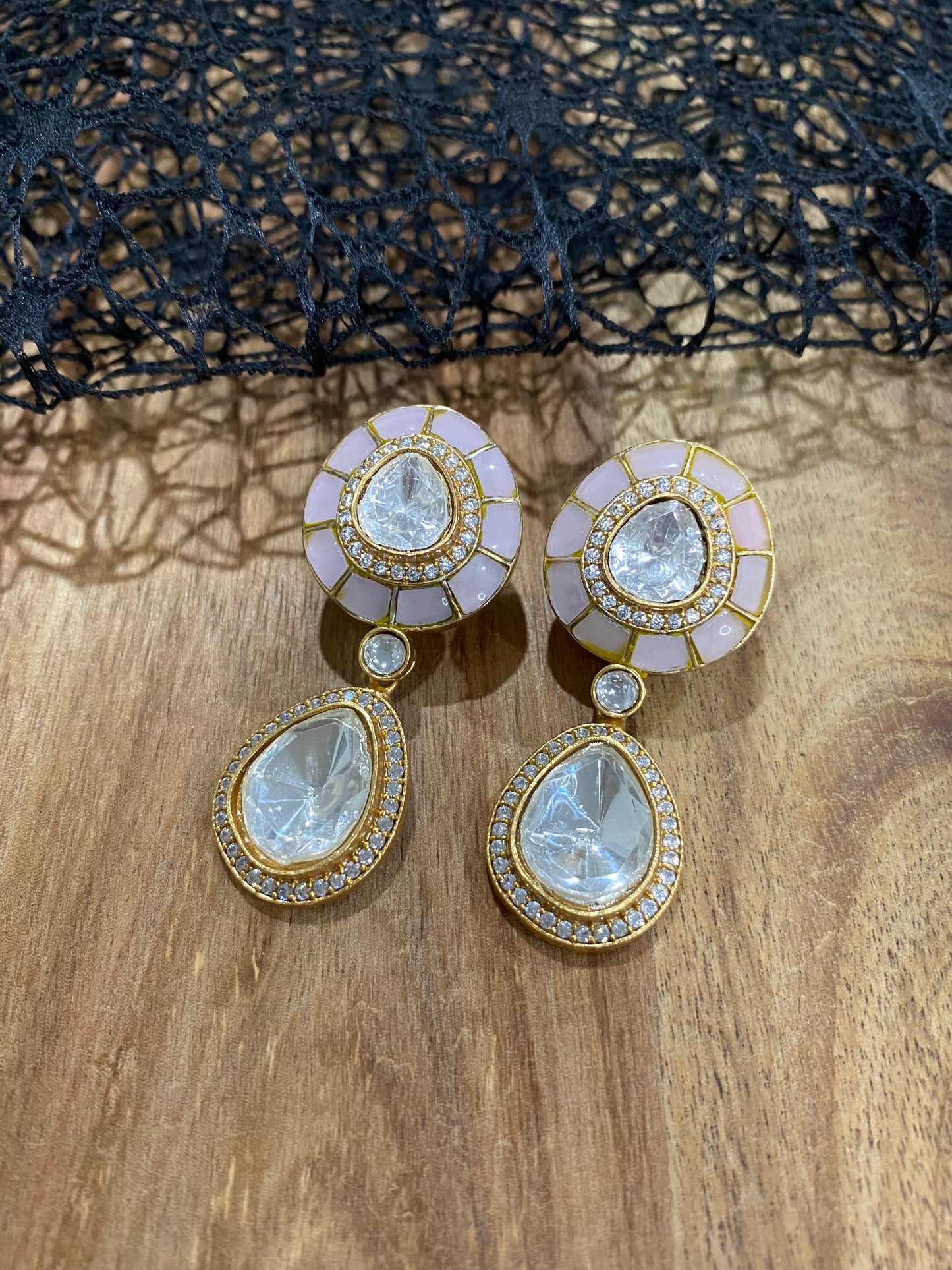 SABRINA  - Pachi Kundan Earrings - $21 OFF