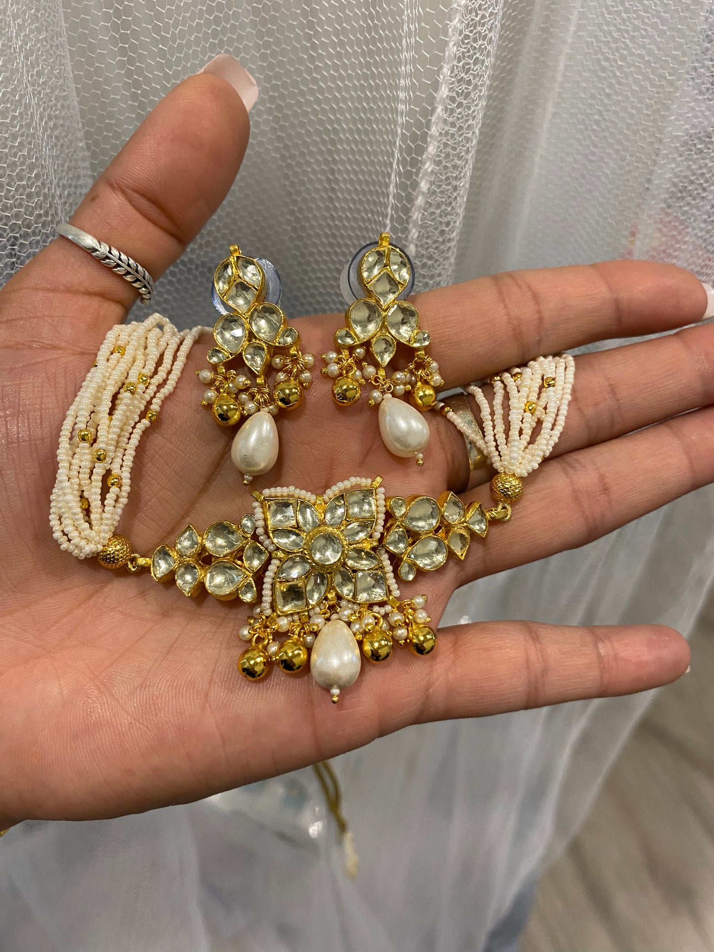 Sunidhi - Moissanite Kundan Necklace