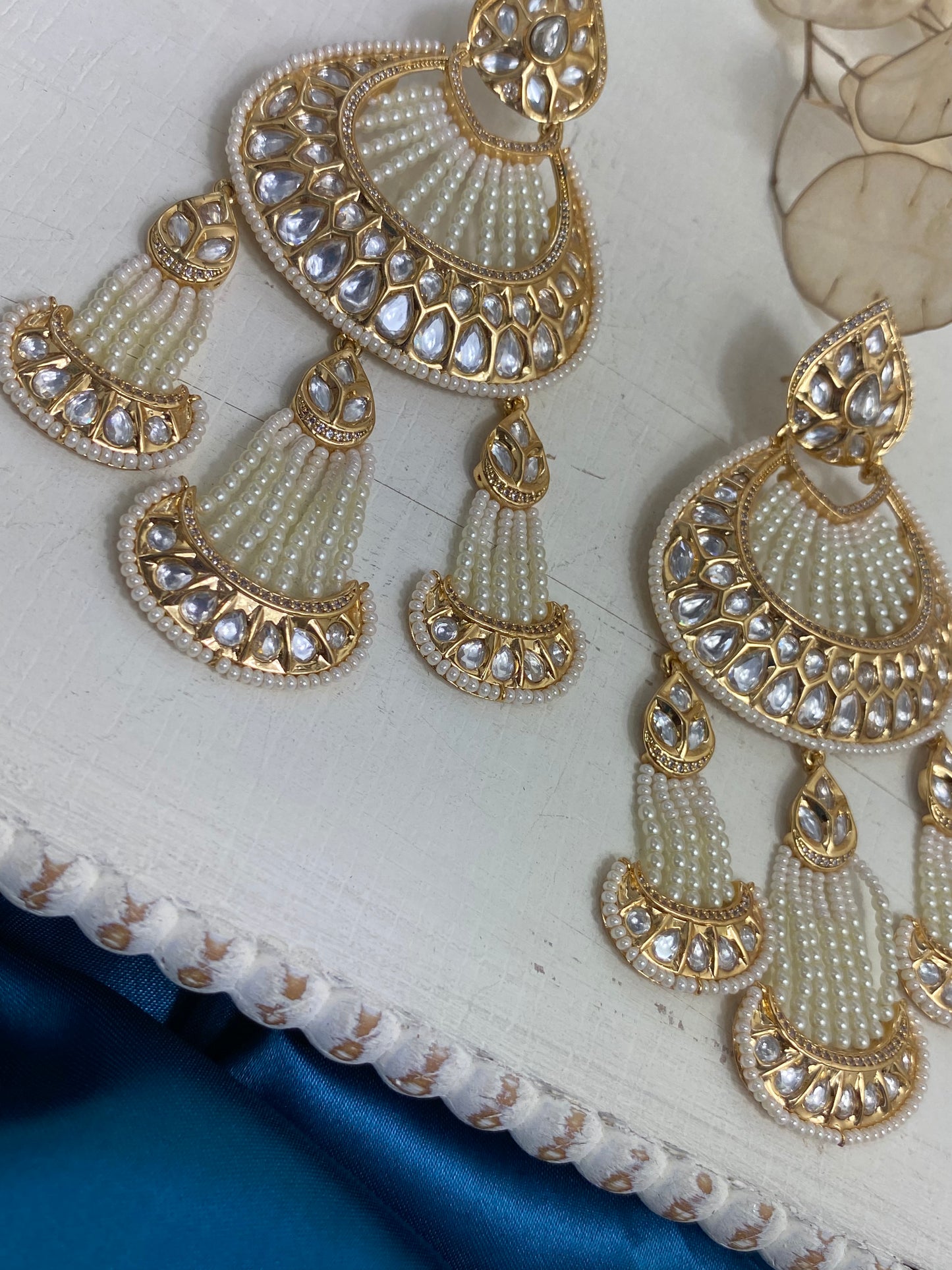 FMC121 - Uncut Kundan Earrings - $33 OFF