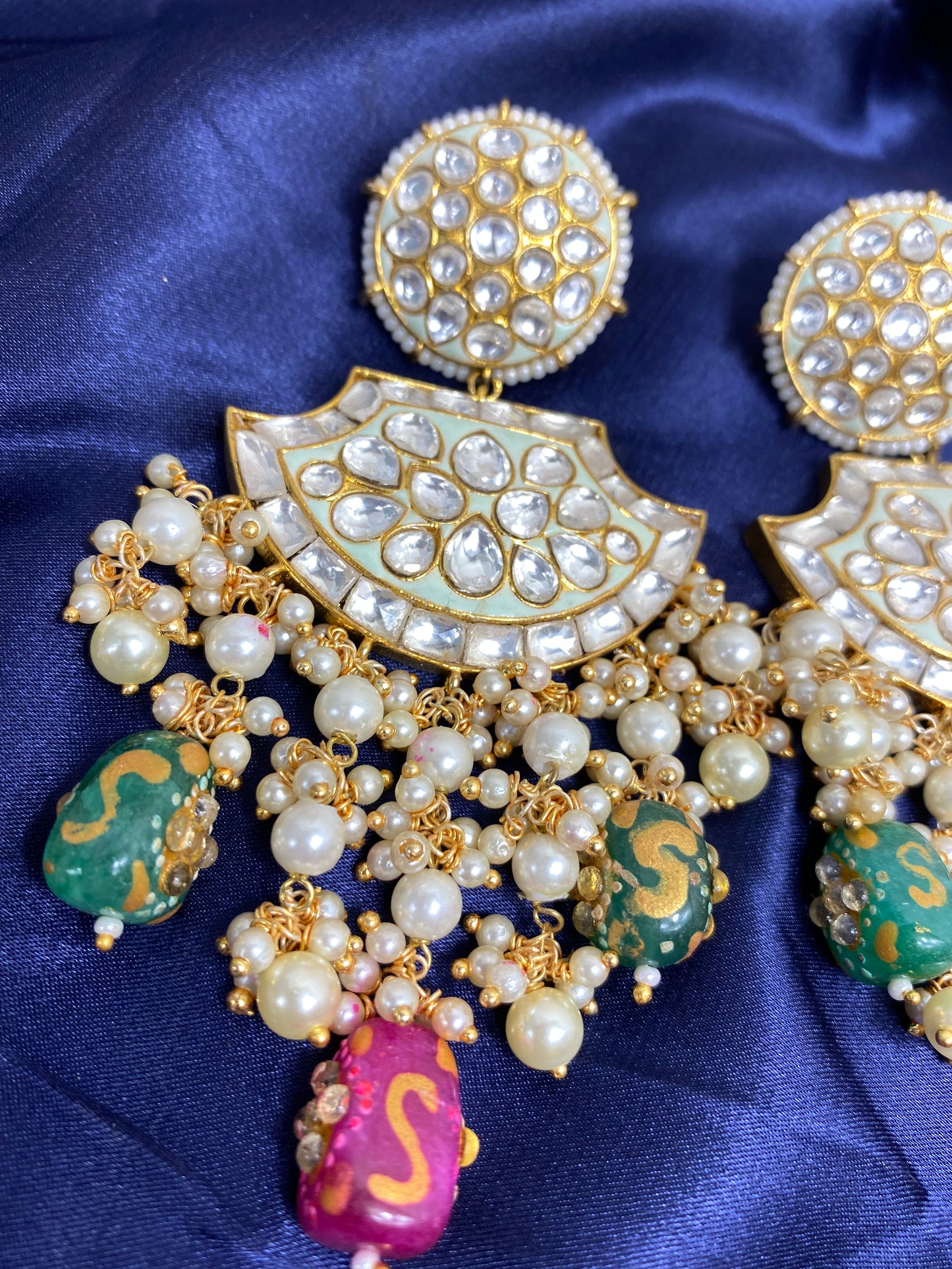 HASEENA - Pachi Kundan Earrings