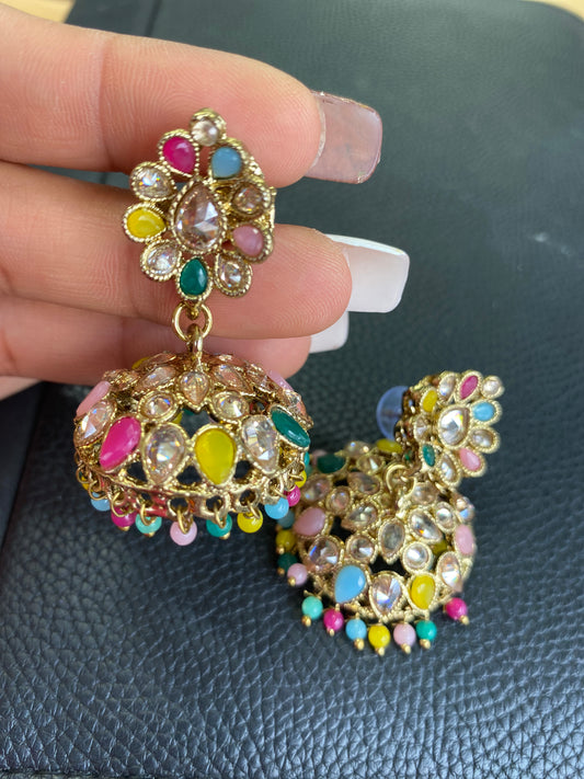 FMC001- Polki Jhumki Earrings