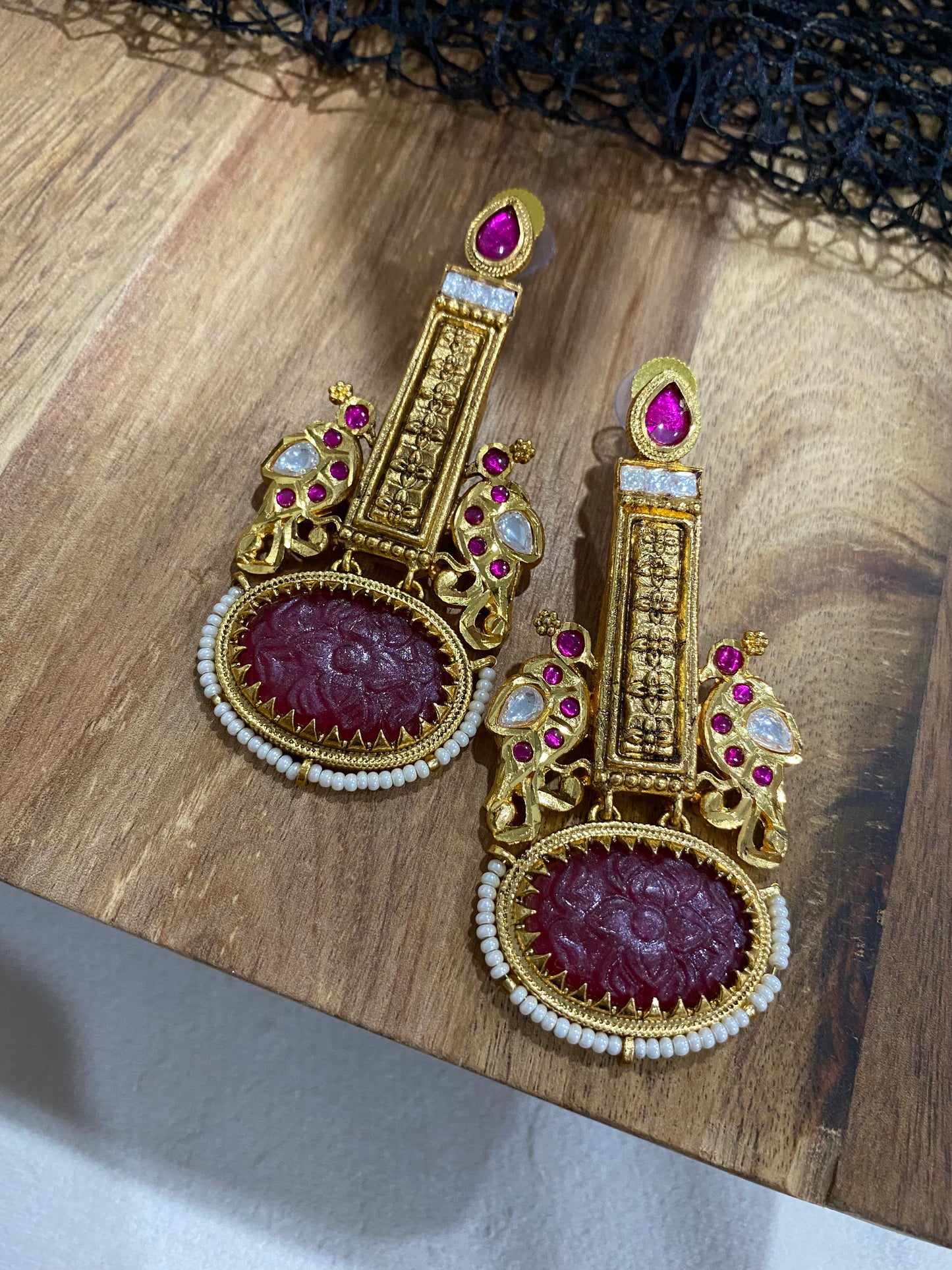 FMC111 - Uncut/ Amarpali Earrings - $14 OFF