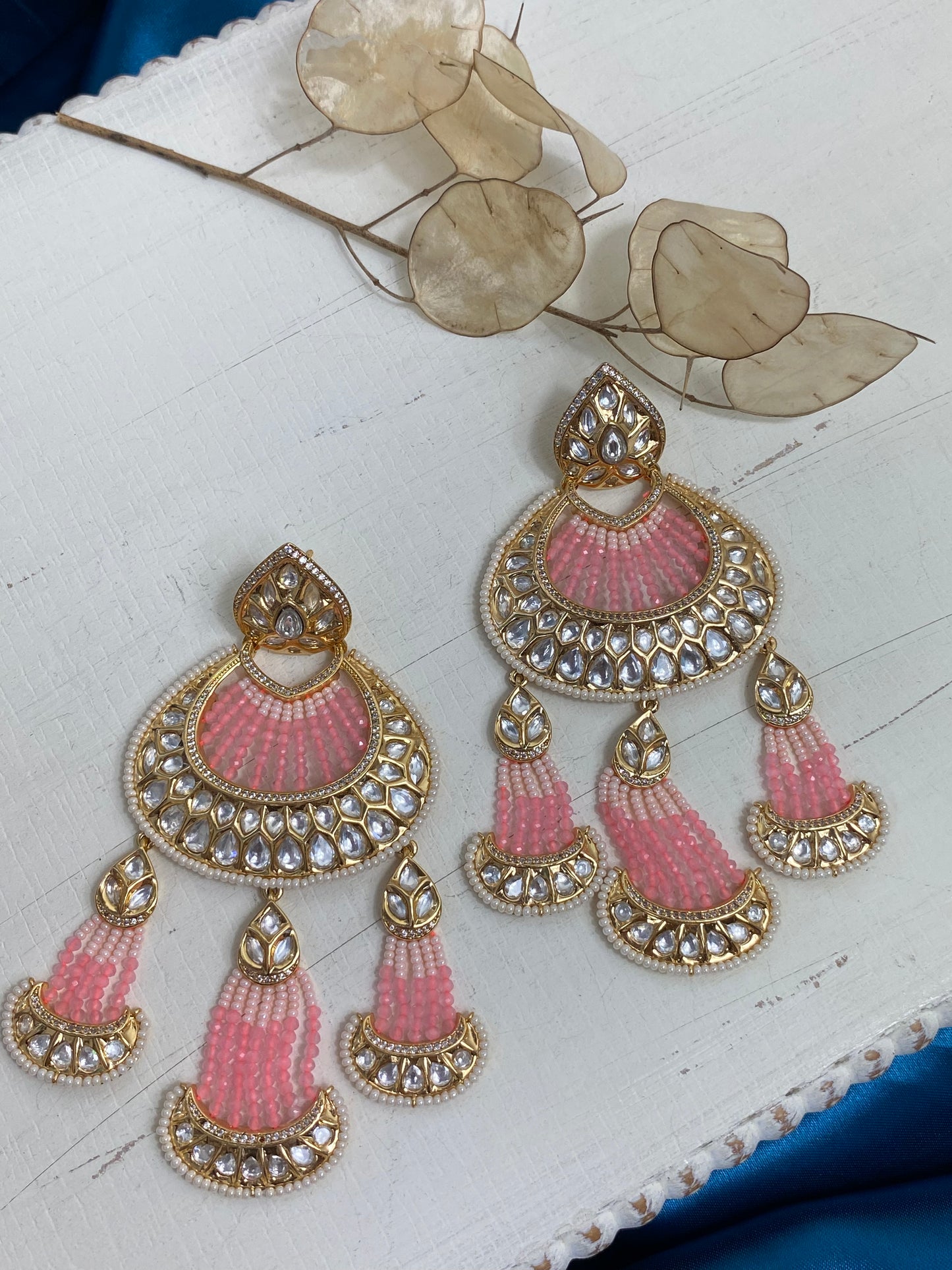 FMC121 - Uncut Kundan Earrings - $33 OFF