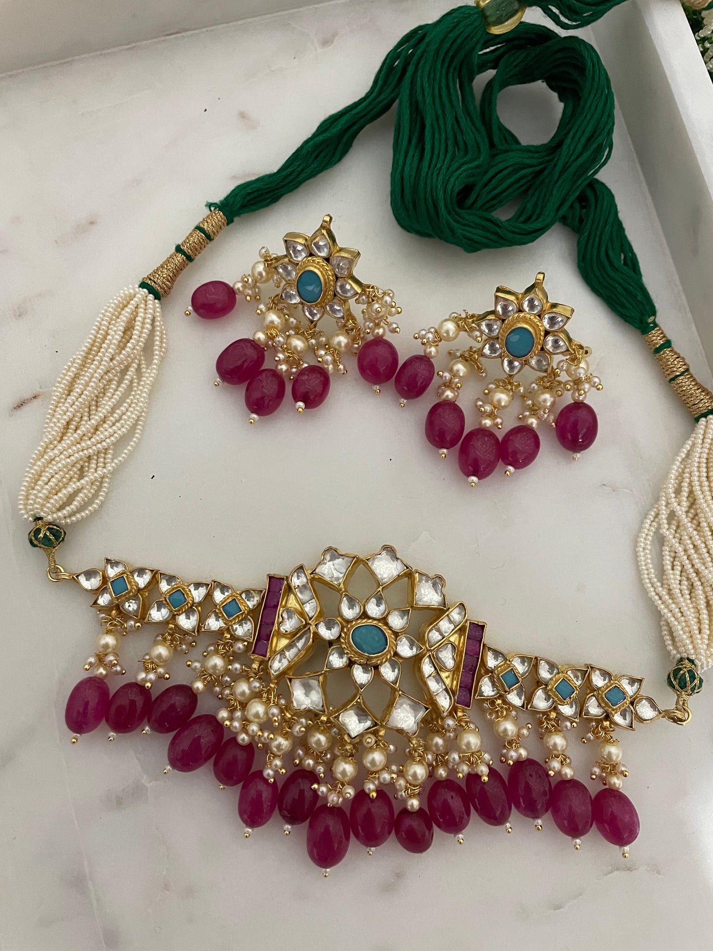 FMC185 - Pachi Kundan Necklace - $35 OFF