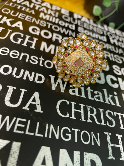 Nimisha - Uncut Kundan Rings