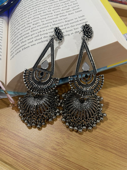 Amani - Oxidised Earrings