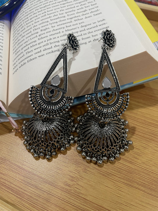 Amani - Oxidised Earrings