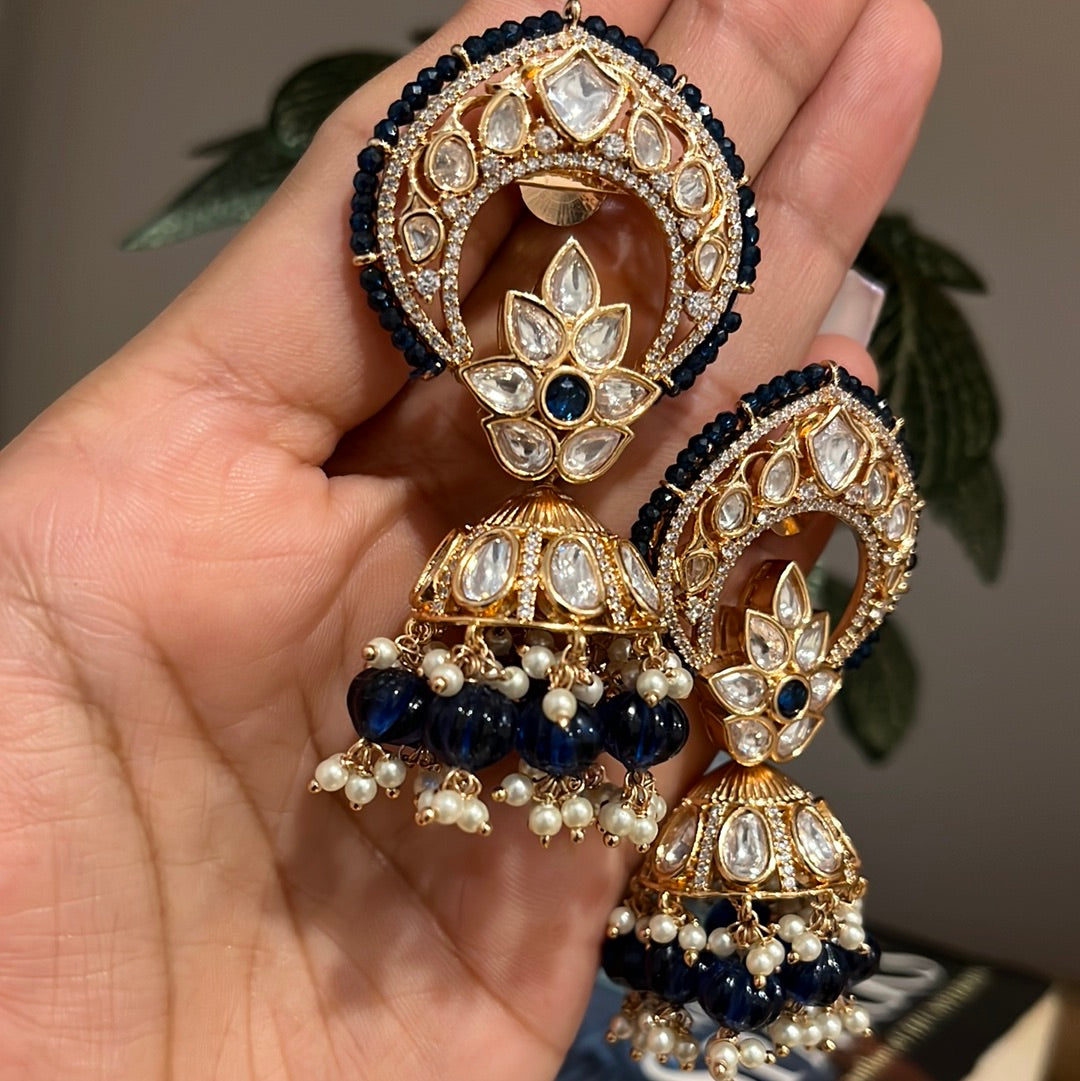 FMC118- Uncut Kundan Earrings