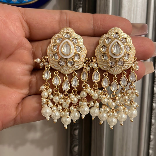 FMC123 - Uncut Kundan Earrings - $16 OFF