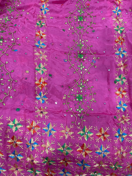 Phulkari Dupatta - Pink