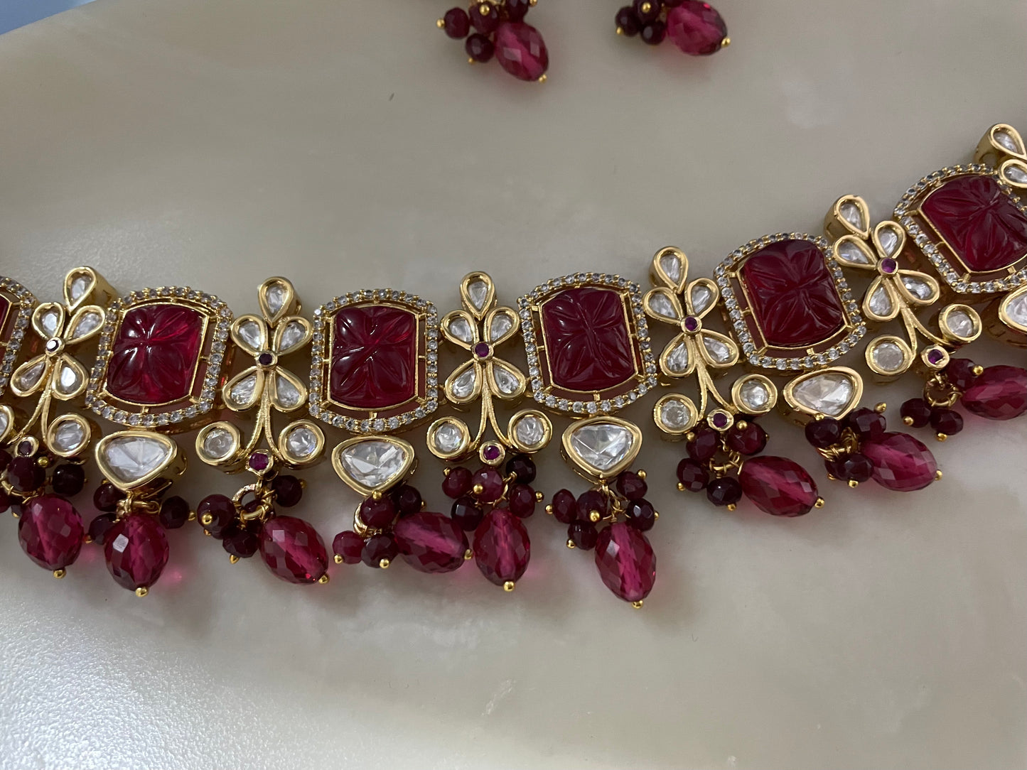 Shelly - Uncut Kundan Necklace - $45OFF