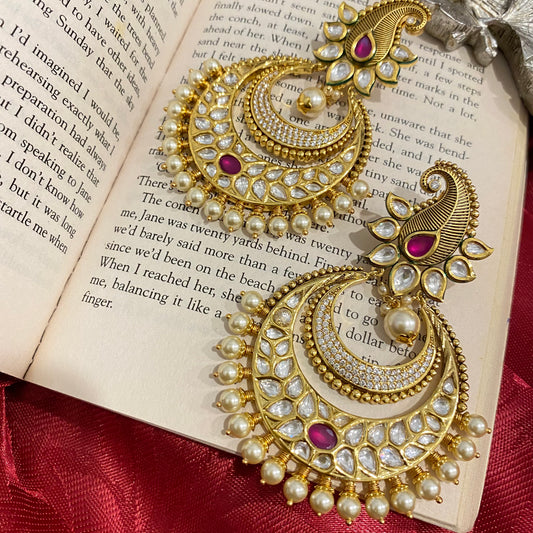 CAMILA - Uncut Kundan Earrings -$20 OFF