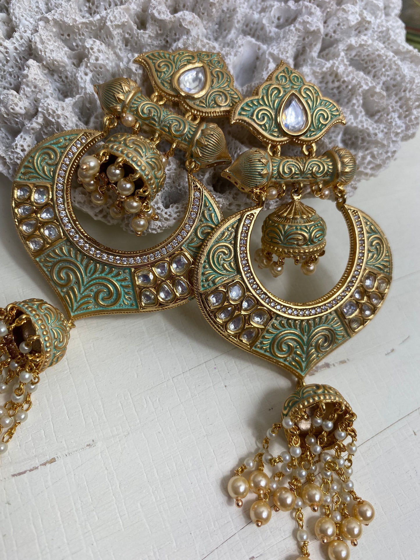 ADAH - Uncut Kundan Earrings