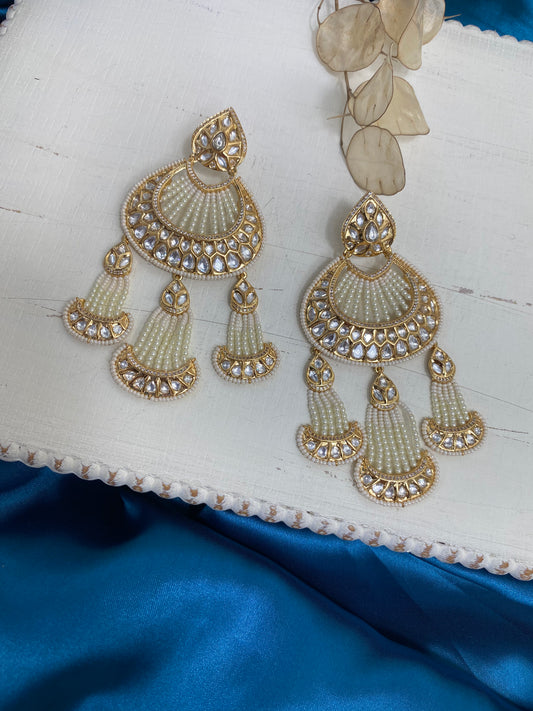 FMC121 - Uncut Kundan Earrings - $33 OFF