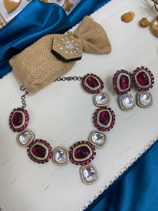 Evelyn - Uncut Kundan Necklace - $40 OFF