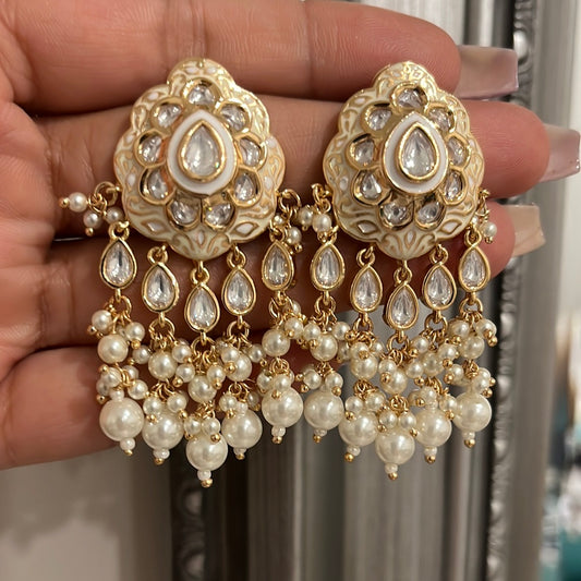 FMC123 - Uncut Kundan Earrings - $16 OFF