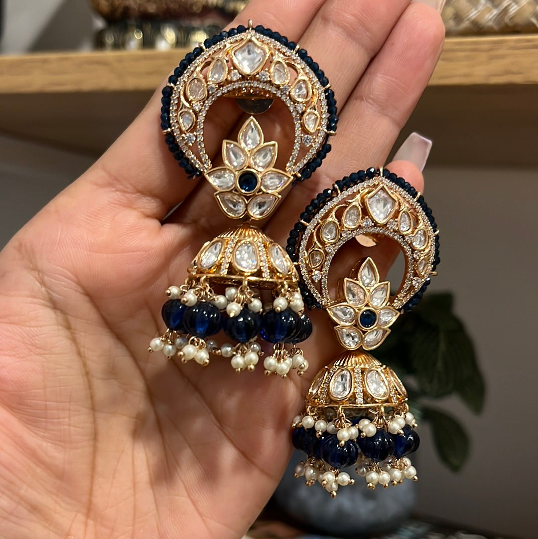 FMC118- Uncut Kundan Earrings