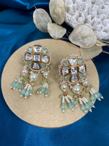 HEATHER - Uncut Kundan Earrings