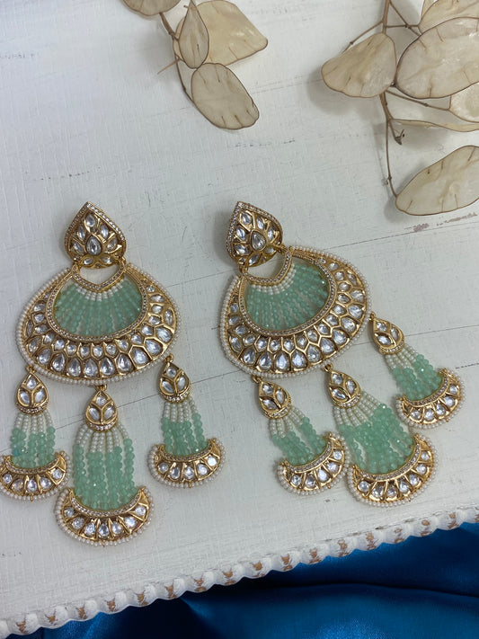 FMC121 - Uncut Kundan Earrings - $33 OFF