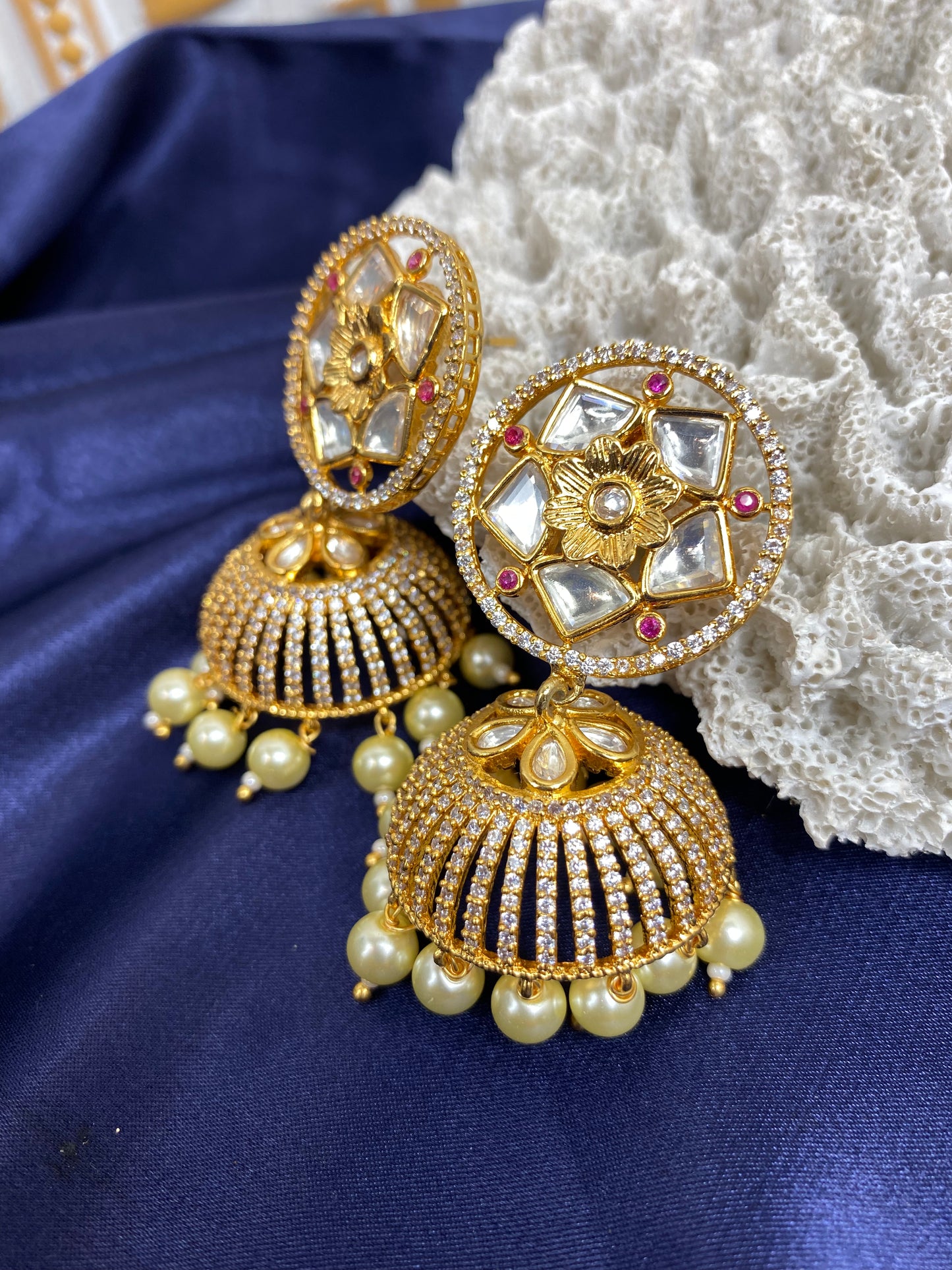 ELOISE - Uncut Kundan Earrings -$14 OFF