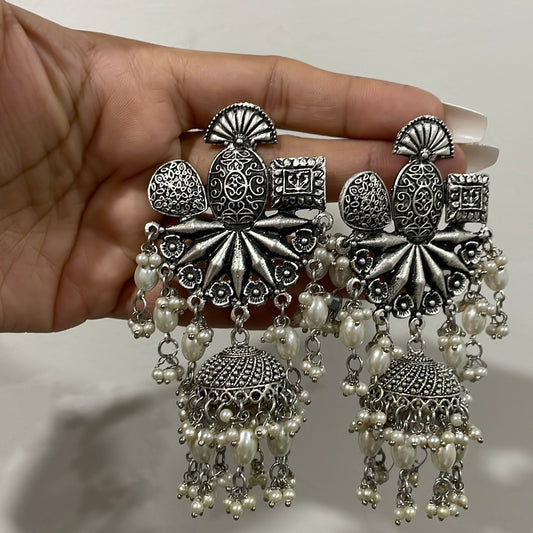 Pushpa - Oxidised earrings