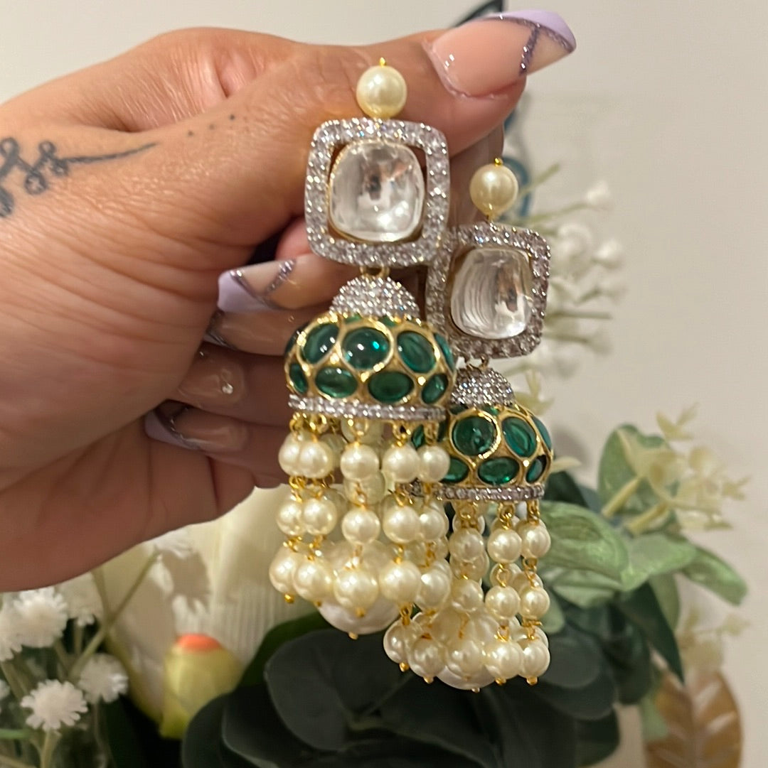 FMC119 - Uncut Kundan Earrings