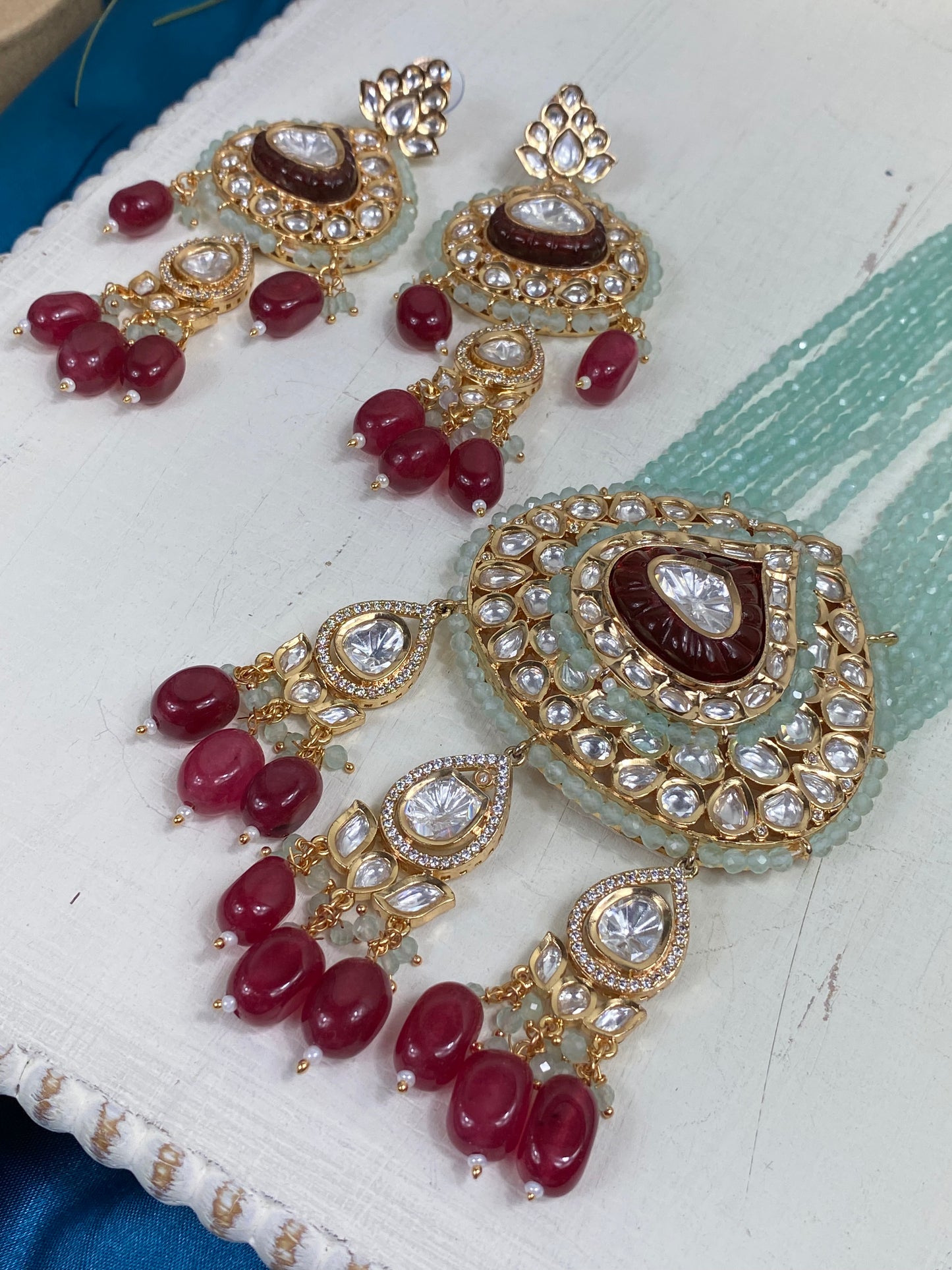 FMC134 - Uncut Kundan Necklace - $50 OFF