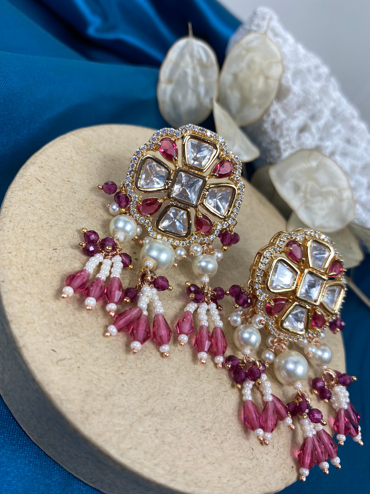 HEATHER - Uncut Kundan Earrings -20%OFF