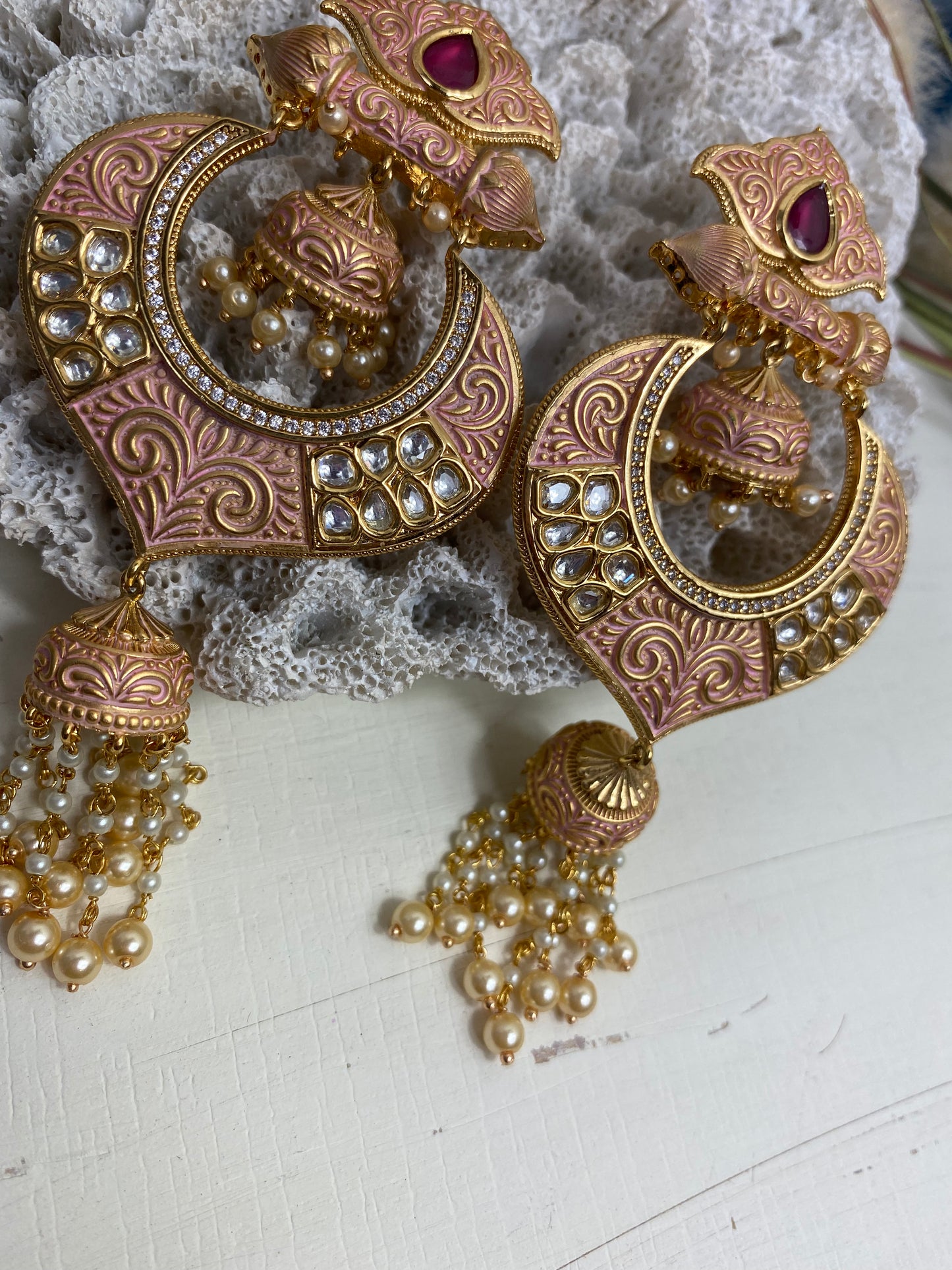 ADAH - Uncut Kundan Earrings