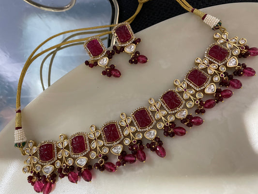 Shelly - Uncut Kundan Necklace - $45OFF